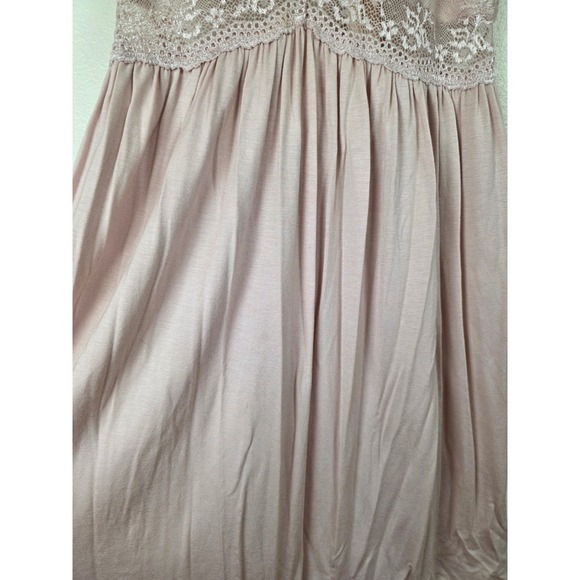 Eberjey Nightgown Womens M Dusty Rose Pink Lace Trim Sexy Babydoll Chemise NWT - Picture 11 of 14
